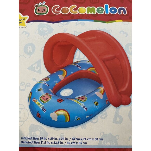 Cocomelon Float Pool Float Raft Shaded Covered Ages 1-2 New Next Day Shipping - Picture 3 of 4